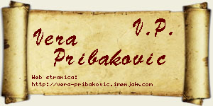 Vera Pribaković vizit kartica